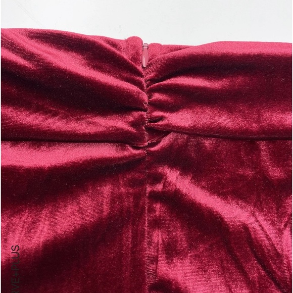 Plus Size Luxe Velvet Off Shoulder Prom Formal Party Evening Wedding Dress - Picture 9 of 10